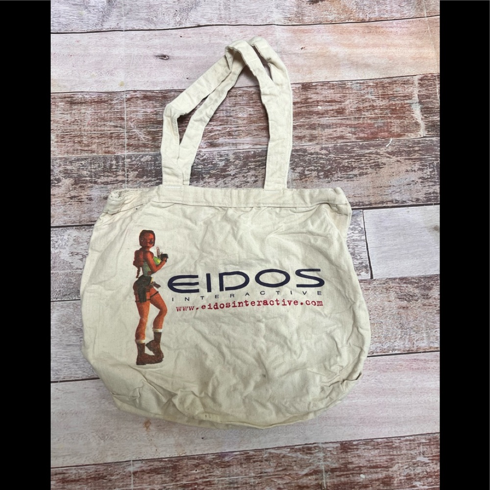 Vintage Eidos interactive games tote bags 90s fun‎